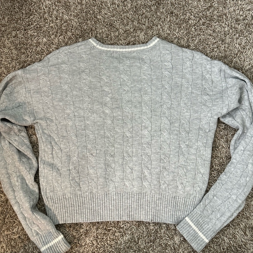 No Boundaries Gray Cable Knit Sweater NEW YORK - Picture 5 of 6